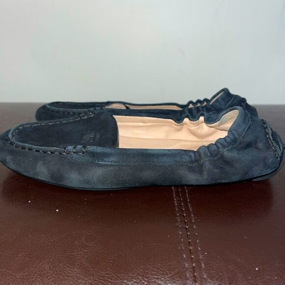 Taryn Rose Kristine Black Suede Driving Loafers Sz 6 - Picture 2 of 6